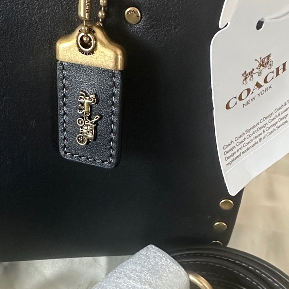 NWT Coach Black Rogue 17 Mini Bag with Gold Accents - Picture 2 of 15